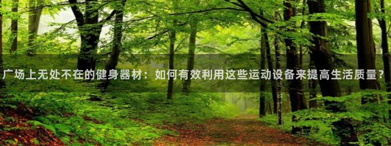 德国678体育官方正版app集团：广场上无处不在的健身器材：